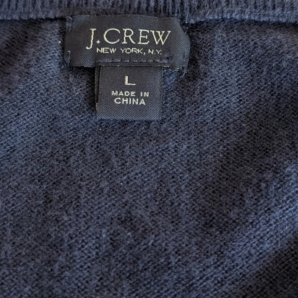 J.Crew Men’s V-Neck Cashmere Sweater Men’s Large Dark Blue